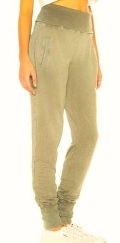 Young Fabulous and Broke  Groove Jogger Pants Khaki Green High Waist Lounge Pants S