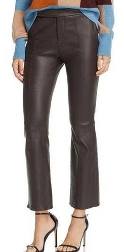 Equipment NWT  Femme Sebritte 100% Lamb Leather Crop Ankle Trousers Pants Size 2