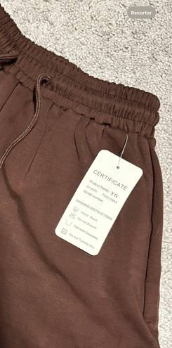 Brown Sweat Shorts NWT Size XS