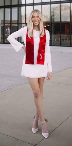 Princess Polly Lukea Long Sleeve Mini White Dress