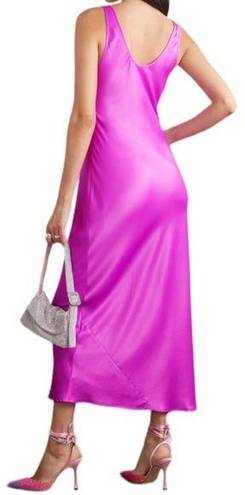 L'Agence New  Akiya Satin Slip Midi Dress Pink Size S