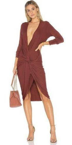 Young Fabulous and Broke  Revolve midi Captive Dress Red Yfb Rust Size Medium Nwt