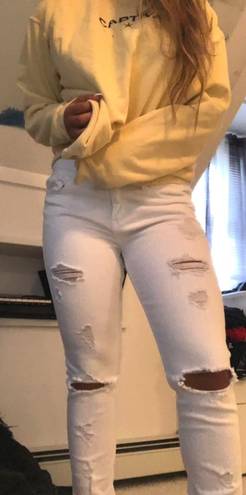 Hollister White Ripped Jeans