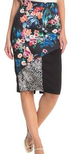 Nicole Miller  fitted print skirt size 2 NWT