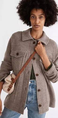 Madewell NEW  Boiled Wool Bridgman Sweater-Jacket, L