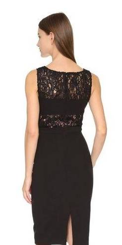 Black Halo  Wyatt Black Lace Embroidered Sheath Midi Dress Size 0