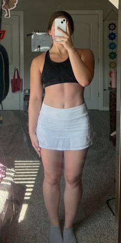 Lululemon White Lulu Pace Rival Skirt 2.5