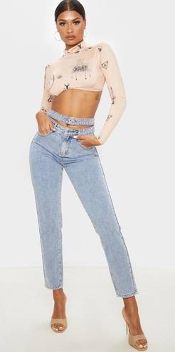 Pretty Little Thing Cut Out Waist Jeans