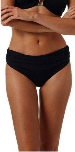 Melissa  Odabash Bel Air Bikini Bottoms Size 6 Black Ribbed