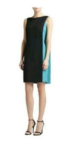 St. John $995 New  XS 0 Sheath Dress Milano Knit Verde Teal Green St 2014 Black