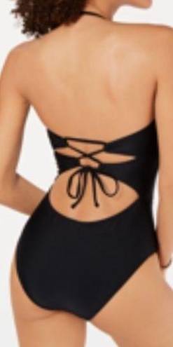 Hula Honey  Black Ribbed one piece swimsuit