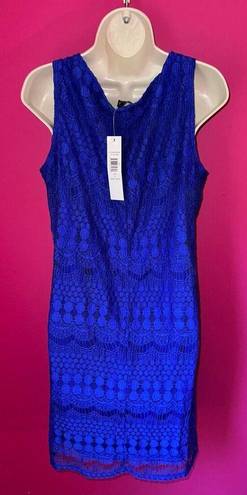 Tiana B  ROYAL BLUE LACE OVERLAY SLEEVELESS DRESS LINED WOMENS SIZE XL NWT