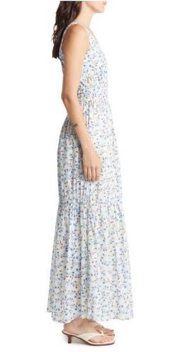 Something Navy  Maxi Dress, Floral Smocked Cotton Cream Multi, Size XS New w/Tag