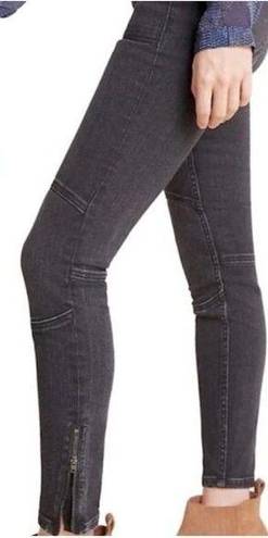 Pilcro and the Letterpress NEW  faded black high rise denim moto jeggings, 29