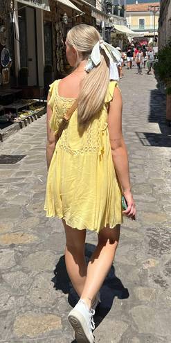 Free People Yellow Dress