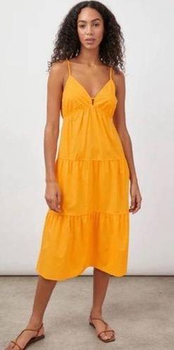 Rails  Avril Sleeveless Tiered Midi Dress In Marigold Size Medium