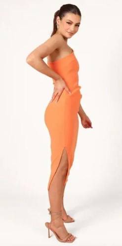 Petal and Pup  Nadene Orange One Shoulder Midi Dress 2