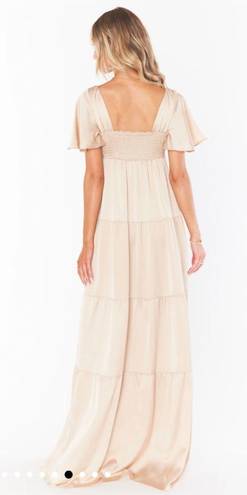 Show Me Your Mumu Champagne Luxe Satin Bridesmaids Dress