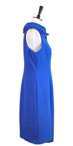 Harper Rose Sheath Midi Dress Fold Collar Sleeveless Blue Purple Women’s Size 12