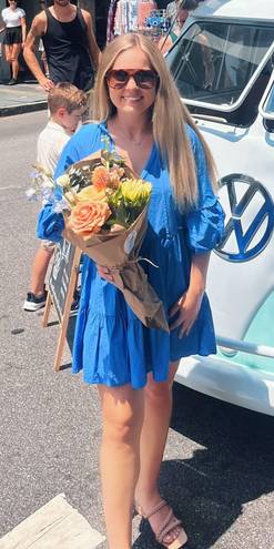 Long Sleeve Blue Dress