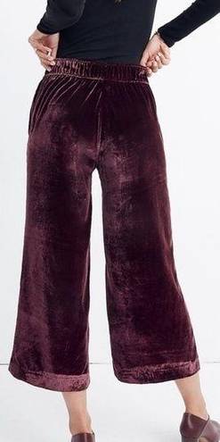 Madewell NWT  Velvet Huston Pull-On Wide Leg Crop Pants Sz L