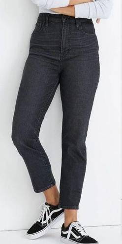 Madewell The Curvy Perfect Vintage Jean in Sumner Wash Plus Size 32 Gray Black