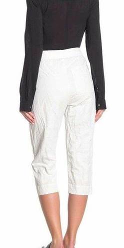 James Perse Standard  Women's White Lined Cropped Button Fly Pants Size 26