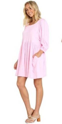 Petal and Pup  Dress 2 Pink Ermias Long Balloon Sleeve Mini Smock Dress NEW