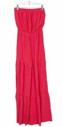 Socialite  Pink Sleeveless Tube Top Maxi Dress Sz XS