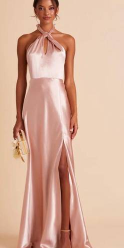 Birdy Grey Monica Dress In Satin rose Gold  Bridesmaid Dress