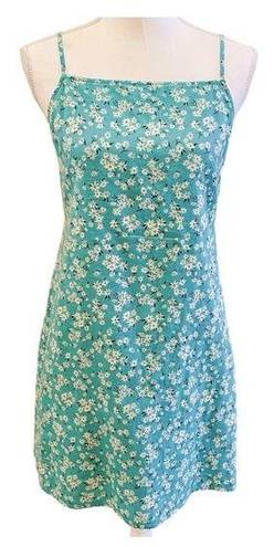 American Eagle  Teal Floral Mini Dress Large