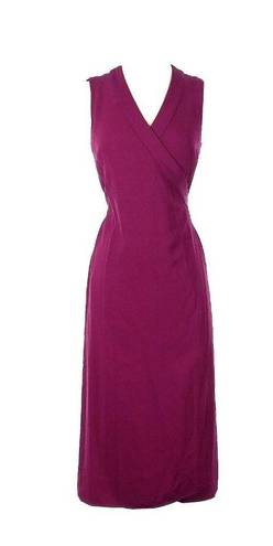 Everlane NWT  Japanese GoWeave Sleeveless Wrap in Magenta Purple Midi Dress 16