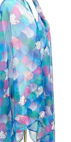 Sanrio LOOT CRATE x  Splash Mermaid Scales Hello Kitty Printed Sarong Scarf