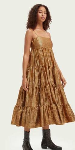 Scotch & Soda  Metallic Seersucker Maxi Dress 