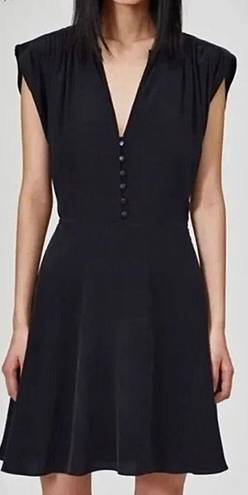 Equipment New.  black silk fit and flair dress. Small. Retails $398