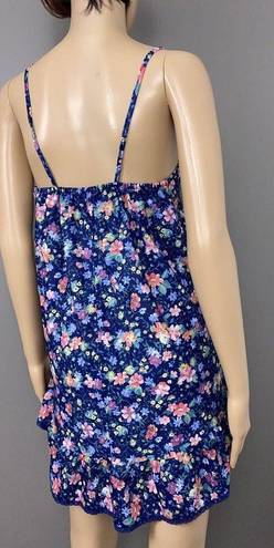 Petra Fashions Vintage  Polyester Floral Ruffle Chemise Nighty Lingerie Medium