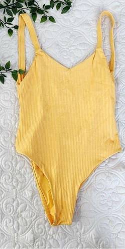 Vitamin A  EcoRib Leah One Piece Swimsuit in Marigold Sz M