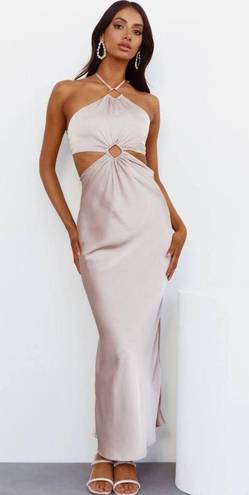 Hello Molly Beige Maxi Dress