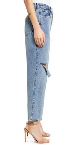 Good American  '90s Duster Straight Leg Jeans In Blue950 6/28 NWT