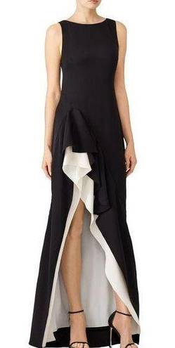 Halston Heritage Halston Black Flounce Gown Size 8 US $445