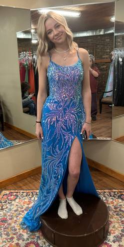 Ellie Wilde Prom Dresss Blue 