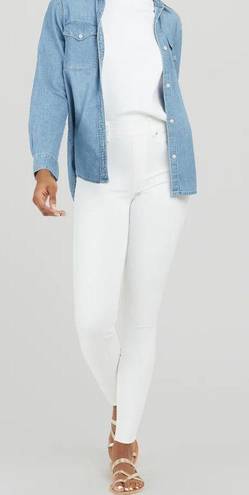 Spanx White High Waisted Shaping Stretch Denim Ankle Skinny Jeans NEW