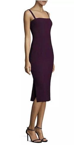 Cinq à Sept Cinq A Sept Ela Purple Ponte Midi Dress Size 2 Sleeveless Sheath