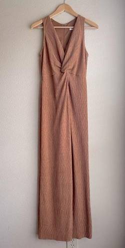 Nordstrom Floret Studios  Plisse Wide Leg Jumpsuit in Copper