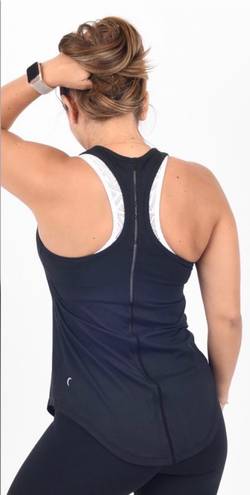 Zyia Active Effortless Black Mesh Detail Racerback Tank Women’s Size XXL Black