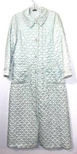 Christian Dior  Intimates Quilted Robe Size Small Aqua Color PLEASE READ