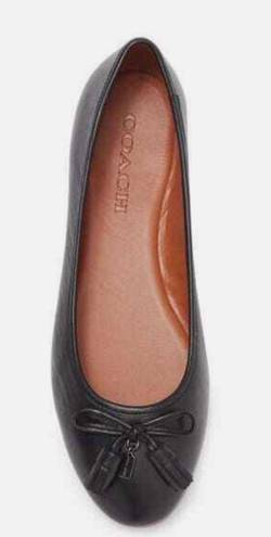 Coach Flatiron Leather Slip On Ballerina Flats women’s tassels