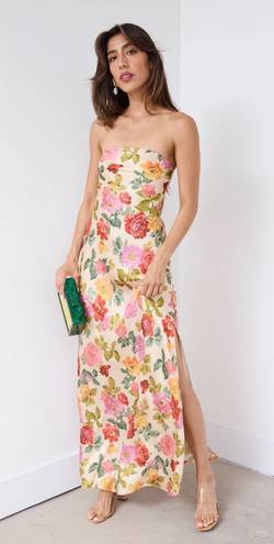 fab'rik Strapless Patterned Dress