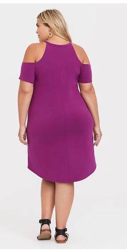 Torrid Cold Shoulder Mini Jersey Tshirt Dress