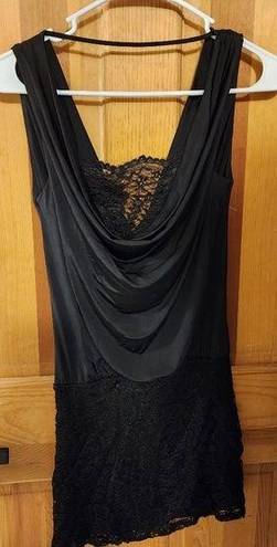 Frederick's of Hollywood NWOT Women's  Black Lace Sleeveless Dress Size XSmall XS